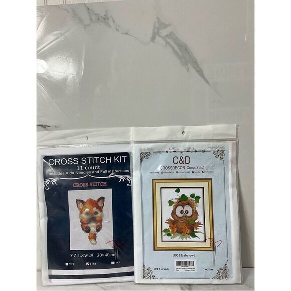 C&D CROSS STITCH Kits Lot of 2 - Picture 1 of 4